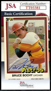 Bruce Bochy JSA Coa Autograph 1981 Donruss Signed