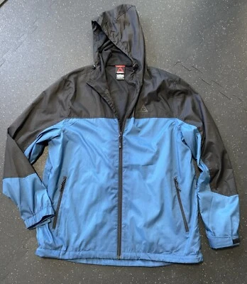 Gerry Men’s Lightweight Wind Rain Jacket Blue Black Zip Drawstring Hooded Sz XL - Image 1 of 4