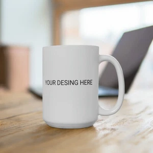 Keramiktasse 15oz weiß personalisiert Geburtstagsgeschenk Jubiläumsgeschenk - Bild 1 von 5