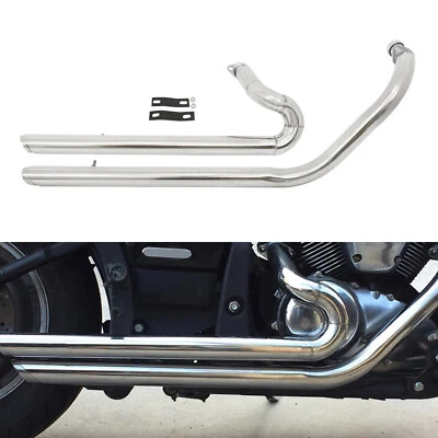 Exhaust System With Removable Baffles Mufflers For Kawasaki Vulcans 900 VN900 S Foto 1 de 4