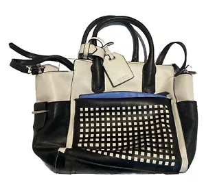 Reed Krakoff Atlantique Perforated Two-Tone Leather Bag Unique/classy - Picture 1 of 10