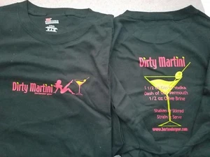 DIRTY MARTINI BAR Cocktail Mens Tee in White Gray, Black T-Shirt Drink Wear Gift - Picture 1 of 5