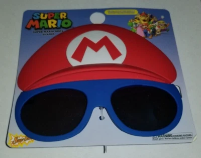 Nintendo Super Mario Bros. Kids Sunglasses Shades Costume Party Sun-Staches NEW - Image 1 of 2