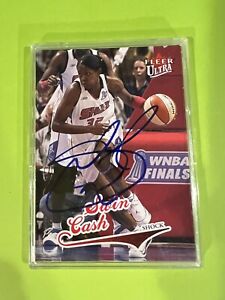 Swin Cash, WNBA, Autographed Card. Detroit Shock. Fleer Ultra 2004