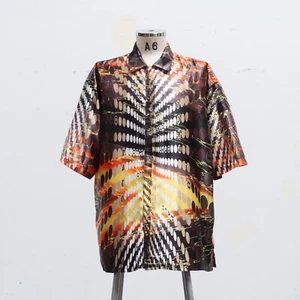 Vintage 90s Paco Multi Patterned Short Sleeve Button Up Shirt Mens Size XL 3D - Picture 1 of 11