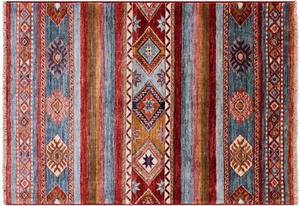 2' 9" X 3' 11" Khorjin Super Kazak Hand Knotted Rug - Q11040 - Picture 1 of 8