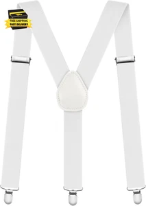 Mens Braces, Mens Suspenders with Strong Metal Clips, 3.5Cm Wide Heavy Duty Susp - Picture 1 of 9