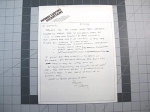 vtg Surfing ephemera - 1990s Hawaii Surfing Promotions Randy Rarick signed lettr - Picture 1 of 6