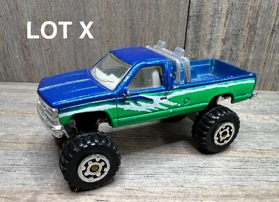 MATCHBOX CHEVY K-1500 4X4 TRUCK ROUGH N TOUGH 1993 GREEN BLUE xploraf LOT X - Image 1 of 4