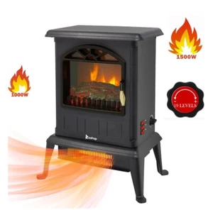 Seizeen 16'' Small Space Heater: Portable 1500W/1000W Fireplace Heaters - Picture 1 of 5