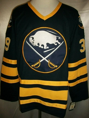 Dominik Hasek Buffalo Sabres Blue & Yellow "1983-1996 Throwback" CCM NHL Jersey Cover