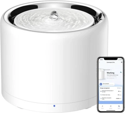 PETKIT EVERSWEET Fuente de Agua Acero Inoxidable para Gatos con Bomba Inalámbrica Foto 1 de 4