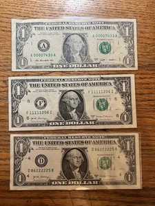 Fancy Serial Number $1 Dollar - Picture 1 of 8