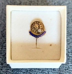 Pin de conductor seguro Borden's 25 años oro 10k con diamante - Imagen 1 de 5