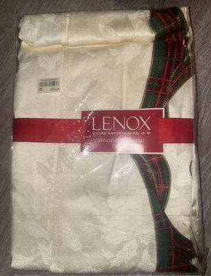 Lenox Holiday Nouveau Tablecloth 60” X 104” Oblong Christmas Holly - Image 1 of 4
