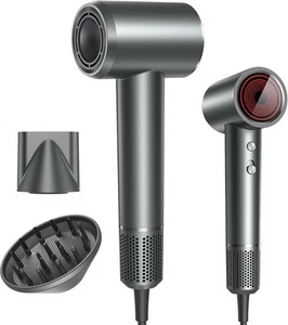 Hair Dryer, Professional Ionic Dryer for Fast Drying, High Speed Grey - Picture 1 of 8