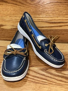 Sperry Angelfish Bootsschuhe marineblau schwere Pailletten Damen 7,5 neu ohne Karton - Bild 1 von 8