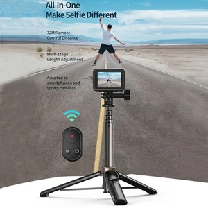 Wireless Bluetooth Remote Control Selfie Stick Tripod For GoPro 10 9 8 Max Phone - Photo 1 sur 12