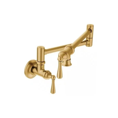 Grifo de cocina tradicional Moen S664BG - dorado cepillado, caja abierta Foto 1 de 4