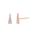 14K Solid Gold Diamond Spike Stud Earrings For Women Birthday Gift gold earrings