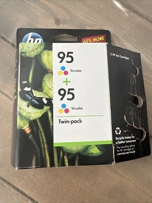 Genuine HP 95 Tri-Color Dual/Combo Pack Ink Cartridges NEW/Expired Jul 2012 - Image 1 of 2
