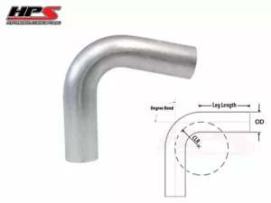 Tubo de codo de aluminio HPS 2,75" 70 mm OD 110 grados curva 6061 calibre 16 2,75" CLR - Imagen 1 de 1