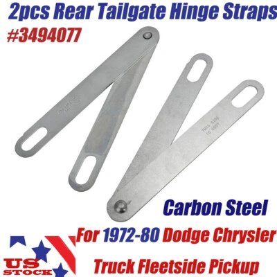 Tailgate Hinge Straps For 1972-1993 Dodge Ram Truck W150 D150 D250 W250 #3494077 - Imagem 1 de 4