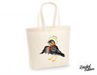 Sparrow Bird Accordion FUNNY Personalized COTTON Shopping Tote Bag Handbags  
