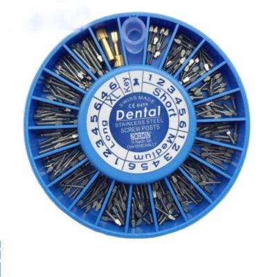 240 Pcs/pack Dental Assorted Stainless Steel Conical Screw Posts Kits Cross Head - Image 1 of 4