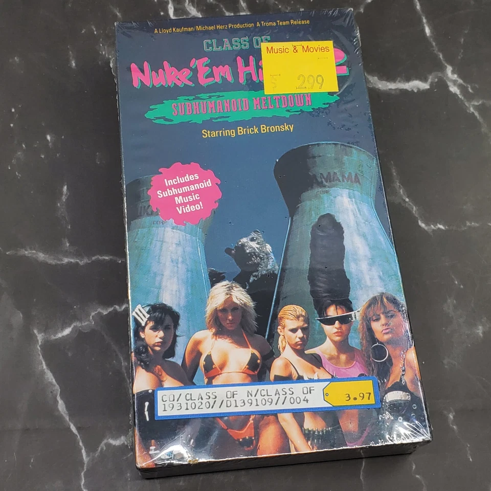 NEW Rare Vintage Class of Nuke 'Em High Part 2 Troma Horror Movie VHS Tape - Image 1 of 4