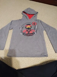 Lego ninjago boys sweatshirt size 7/8, runs small. gray with hood - Picture 1 of 4