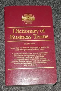 Dictionary of Business Terms, 3rd Edition, Vinyl Bound by Jack P. Friedman - Bild 1 von 6