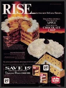 Duncan Hines 1980s Print Advertisement Ad 1983 Apple Flame Creme Cake Recipes - Picture 1 of 1