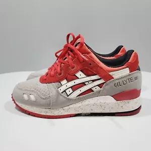 Asics Gel Lyte III Womens Size 6 (4Y) Shoes Crane Red Gray Running Sneakers - Picture 1 of 7