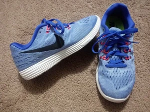 Womens Nike Lunartempo 2 Running Shoes Size 7.5 Blue White Black 818098 408 - Picture 1 of 8