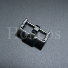 18 20 22 MM Black Tank Buckle Fits For Rolex Rubber Strap Leather Custom USA