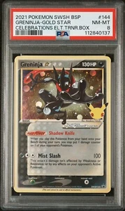Pokémon TCG Greninja Gold Star SWSH144 Celebrations - PSA 8 - Picture 1 of 2