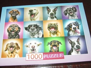 Puzzle CANI 1000 pezzi 29x20 pollici cani sorridenti inserto immagine incluso - Foto 1 di 4