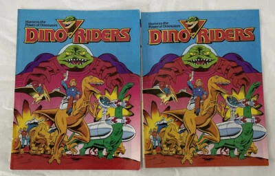 Dino Riders Mini Comic Book Lot of 2 Booklet Tyco 1987 Dino-Riders Toy Line good - Image 1 of 3