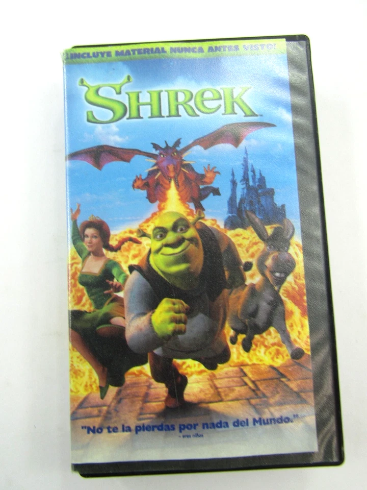 VTG Shrek Spanish Language Version VHS Clamshell Dreamworks Animated Childrens - Image 1 of 4