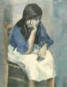 LISTED SPANISH JORDI ROLLAN LAHOZ Signed ORIGINAL O/C MOODY CONTEMPLATIVE WOMAN - Picture 1 of 9