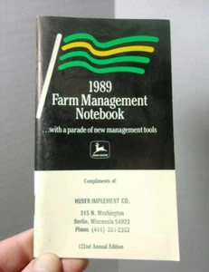 Farmers Pocket memo Advertising John Deere Agriculture 1989 Vintage Book Farm - Picture 1 of 8