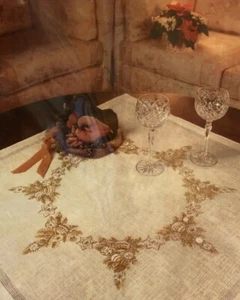 Christmas Tree Stamped Tablecloth Embroidery Kit 32''x32'' - Picture 1 of 1