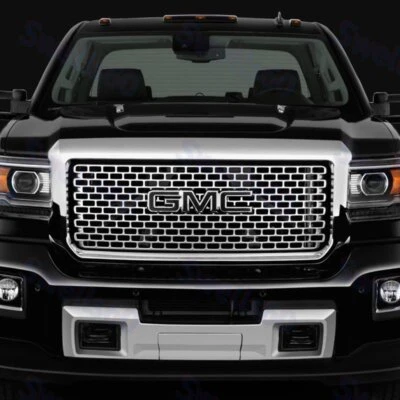 Insignia emblema parrilla delantera negra para GMC Sierra 1500 2500HD 3500HD 2014-18 Foto 1 de 4