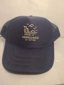 Cappello camionista vintage Vanguard California Est 1920 maglia corda - Foto 1 di 3