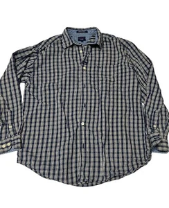 Vintage Tommy Hilfiger Shirt Mens Large Plaid Long Sleeve Button EUC - Picture 1 of 7