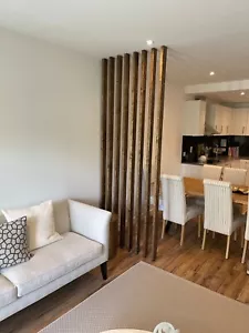 Partición de pared de madera | divisor de habitación | listones de madera de piso a techo - Imagen 1 de 10