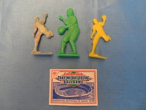 Vintage CRACKER JACK 1949 Baseball Catcher Green and 3 more pieces - Picture 1 of 9