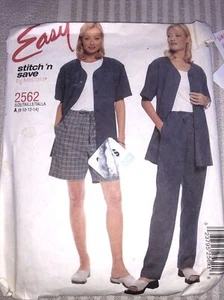 McCall's 2562 Jacket, Pants & Shorts, Easy Stitch 'N Save Pattern Sz 8-14 Uncut - Picture 1 of 3
