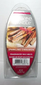 Yankee Candle Fragranced Wax Melts Sparkling Cinnamon 1 Pkg 6 Ct Net Wt 2.6 OZ - Picture 1 of 4
